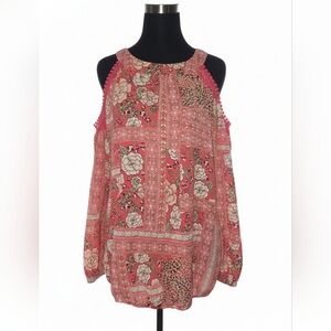 Soho Pink Relaxed Graphic Blouse